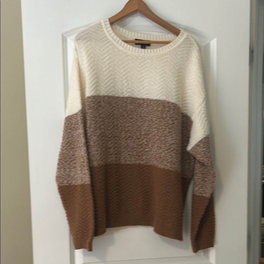 Women’s Brown and Cream Sweater